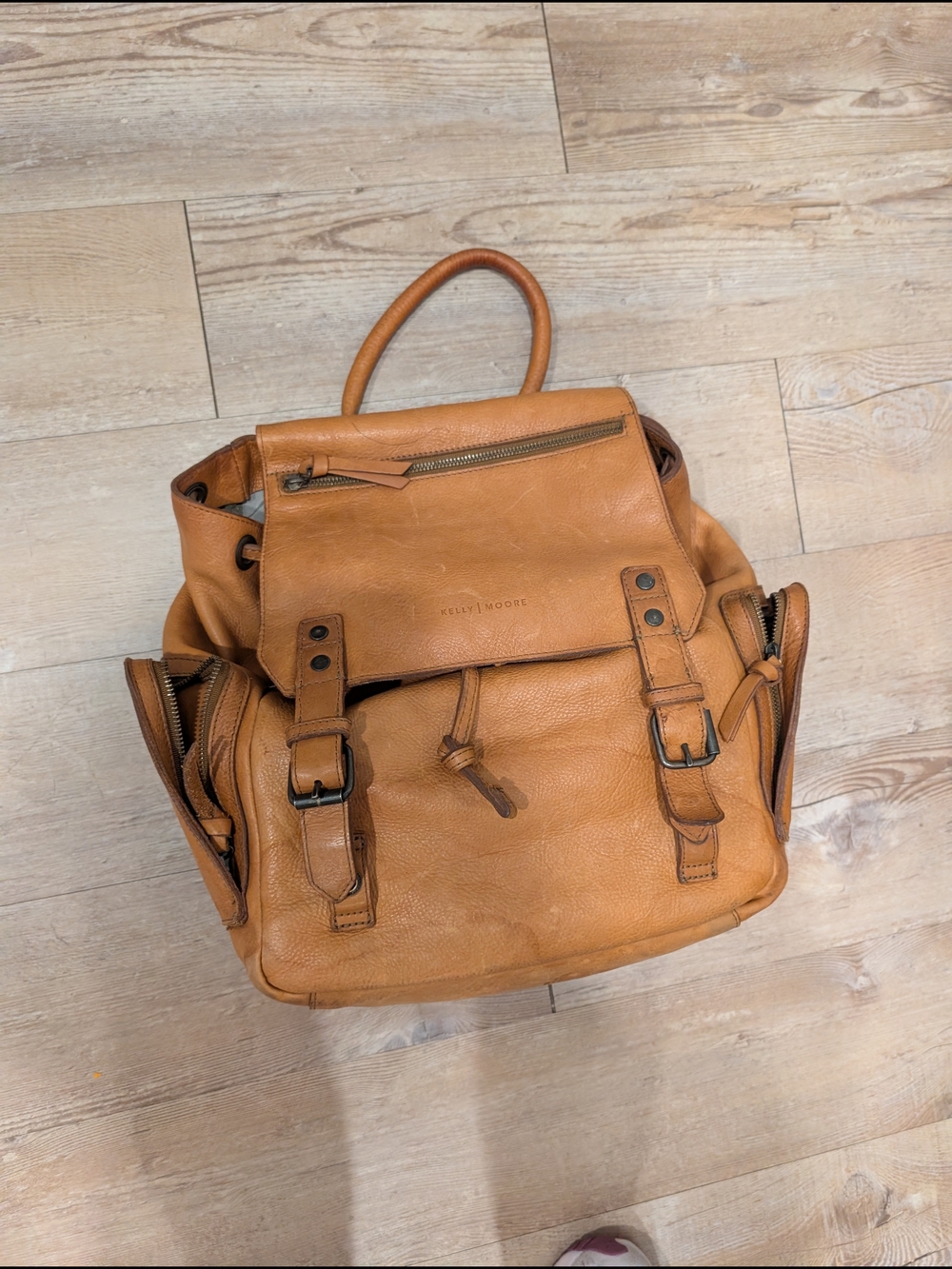 Kelly Moore Leather Camera Backpack with Dividers